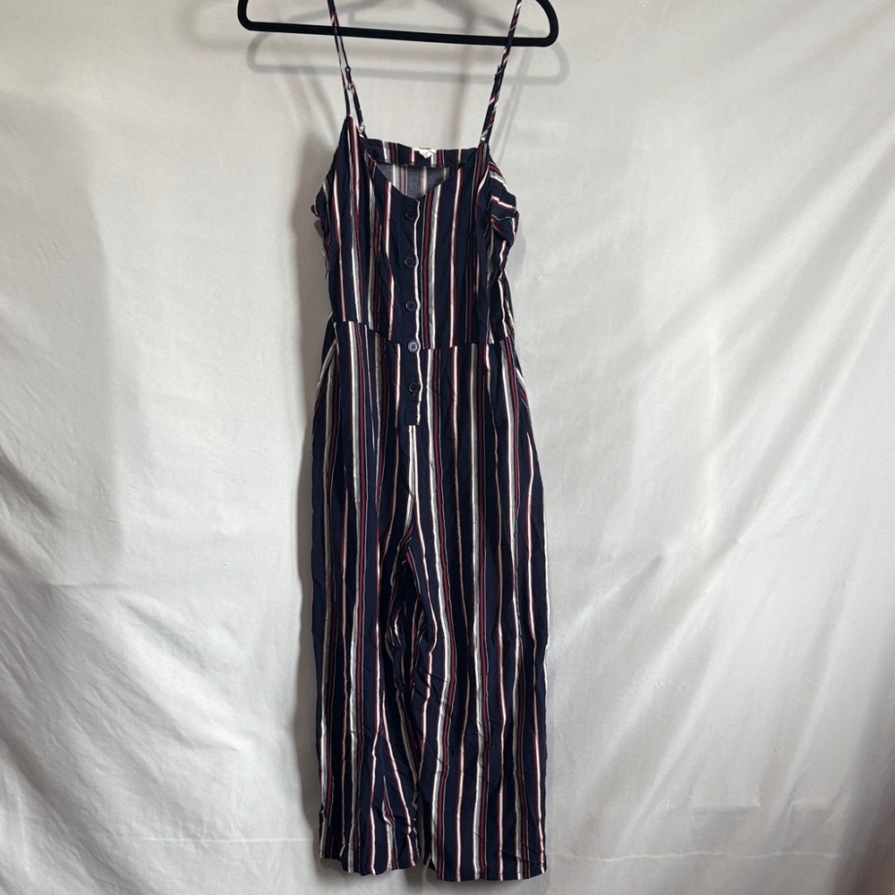 Garage Black and White Striped Jumpsuit SM336